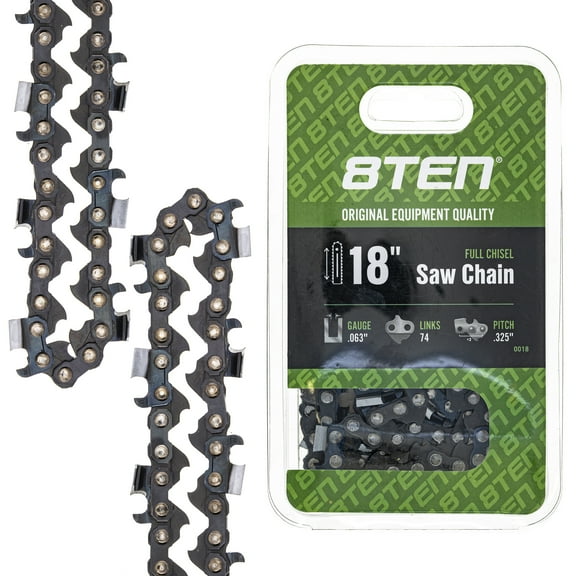 8TEN Chainsaw Chain 18 inch .063 .325 Pitch 74DL for Stihl MS290 MS260 810-CCC2230H