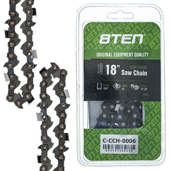 8TEN Chainsaw Chain 18 inch 3/8 Pitch for Poulan Jonsered Husqvarna 810-CCC2228H