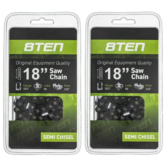 8TEN Chainsaw Chain 18 inch .325 Pitch for Husqvarna Stihl MS210 2 Pack 810-CCC2227H
