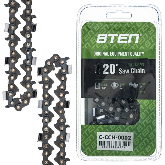 8TEN Chainsaw Chain 20 inch 3/8 Pitch for Stihl Husqvarna Poulan 810-CCC2224H