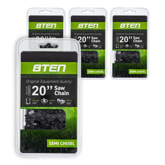 8TEN Chainsaw Chain 20 inch .325 Pitch for Husqvarna 240 Jonsered 4 Pack 810-CCC2229H