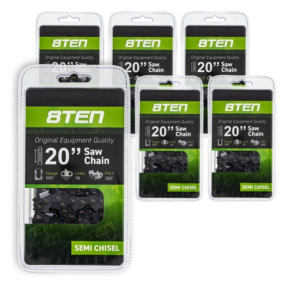 8TEN Chainsaw Chain 20 inch .325 Pitch for Husqvarna 240 Jonsered 6 Pack 810-CCC2229H