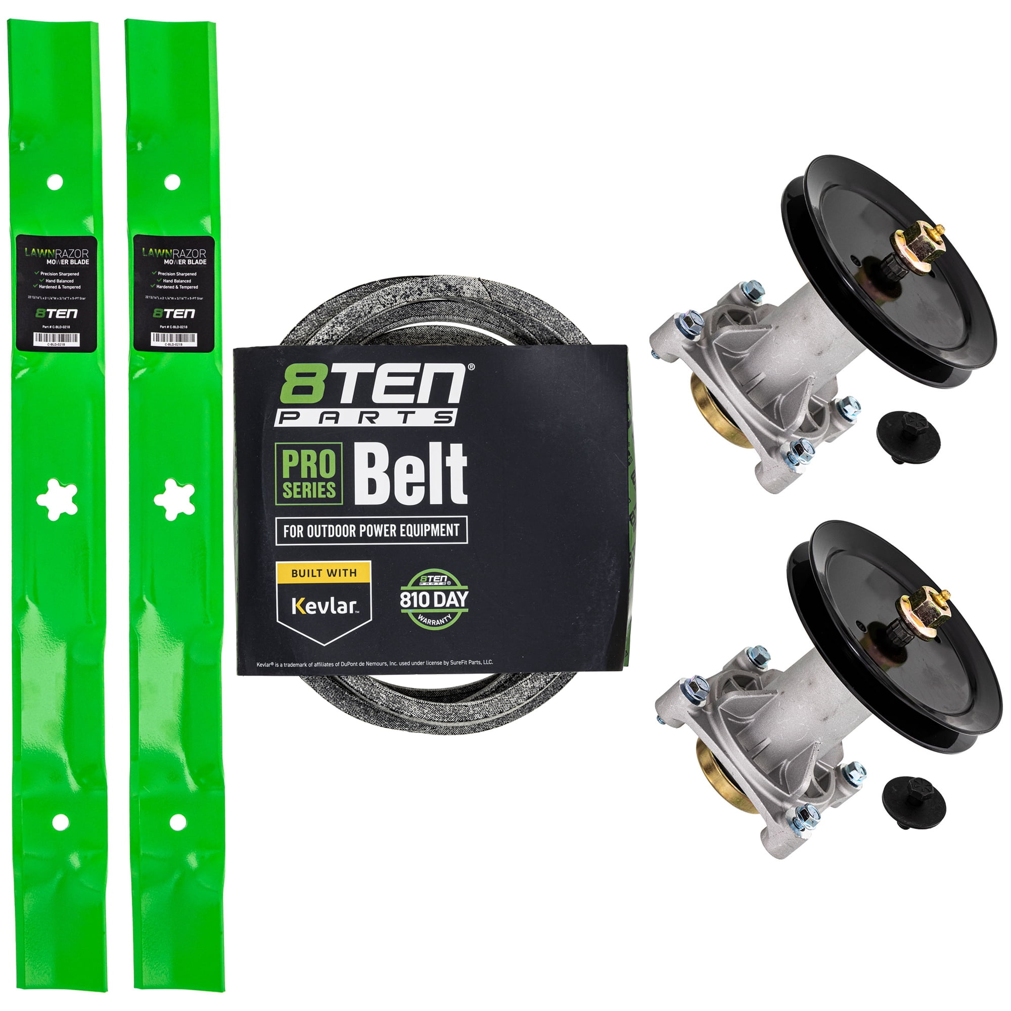 Kit Cuscinetti Per Mandrino &ndash; 4 Pezzi (2 Superiori + 2 Inferiori) Per ARTIGIANO 192870, HUSQVARNA 532187292