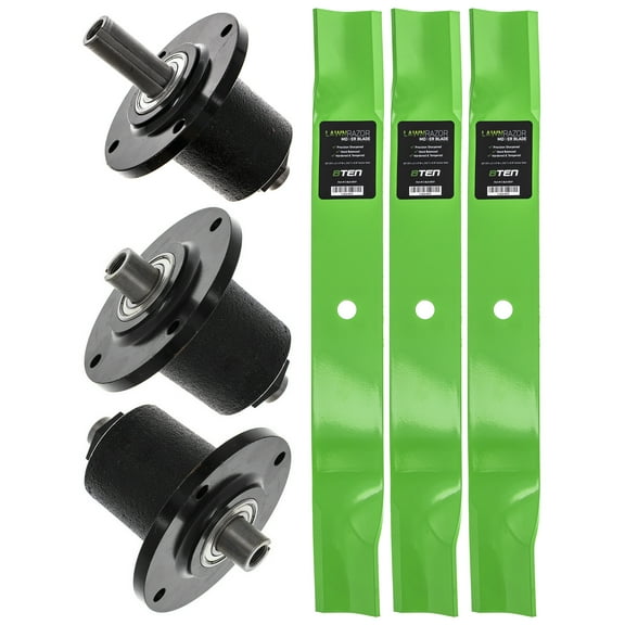 8TEN Deck Spindle Rolled High Lift Blade Kit for Bobcat ZT220 112111-03 MK1001985