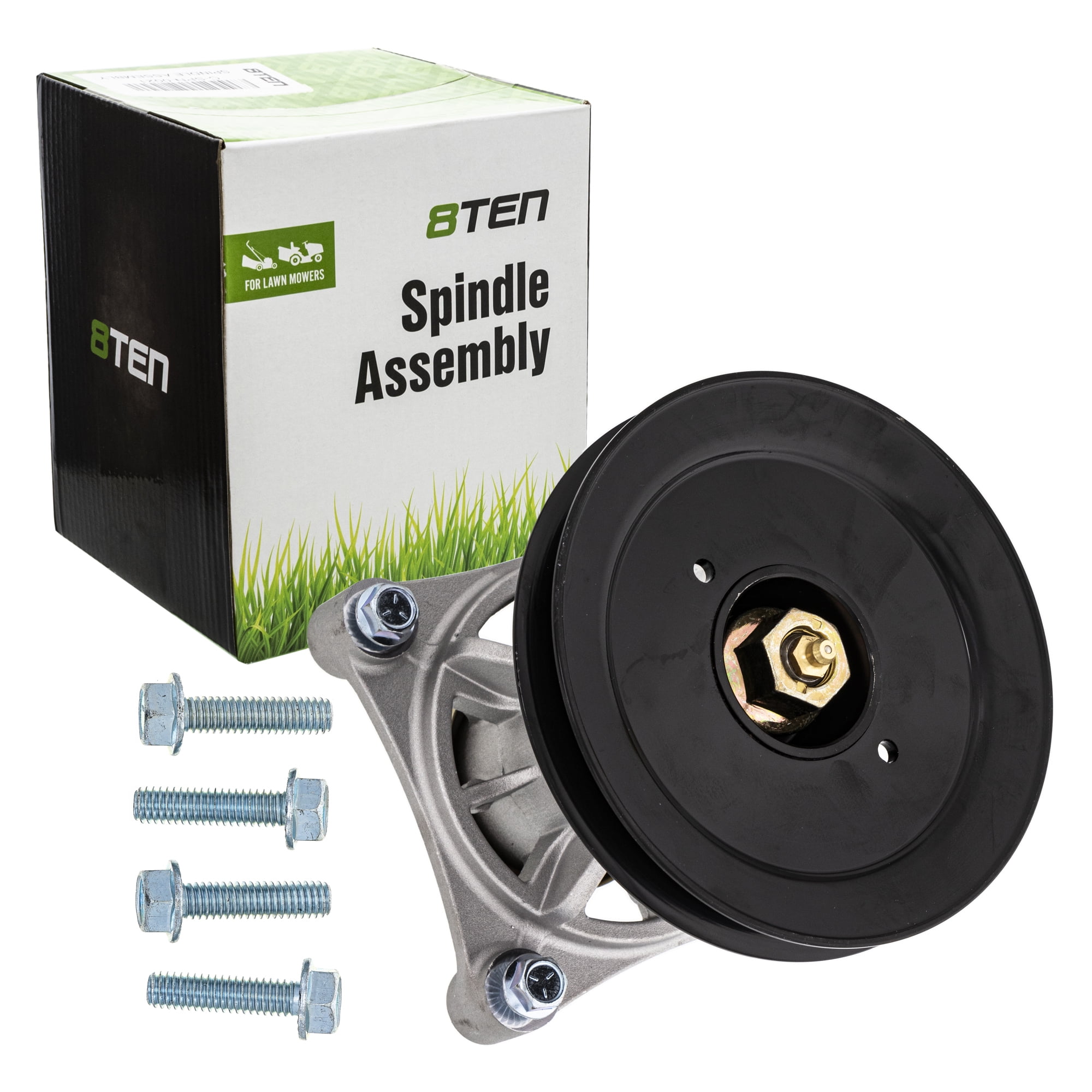8TEN スピンドル Assembly with Pulley for AYP 54 inch Mower Deck PB24H54YT PB22H54YT PB22H54BF SPGT225 187292 8TEN Blade Spindle Pulley Kit for Husqvarna YTH2348 532187281 48