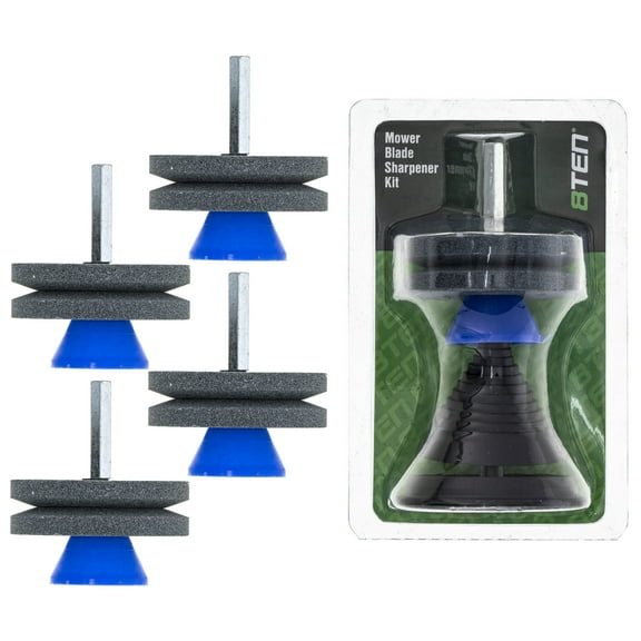 8TEN Mower Blade Sharpener Kit Balancer Grinder Stone Hand Drill Attachment 5 Pack MK1008051