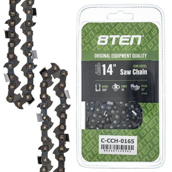 8TEN Semi Chisel Chainsaw Chain 14 inch .050 1/4 76DL 810-CCC2387H