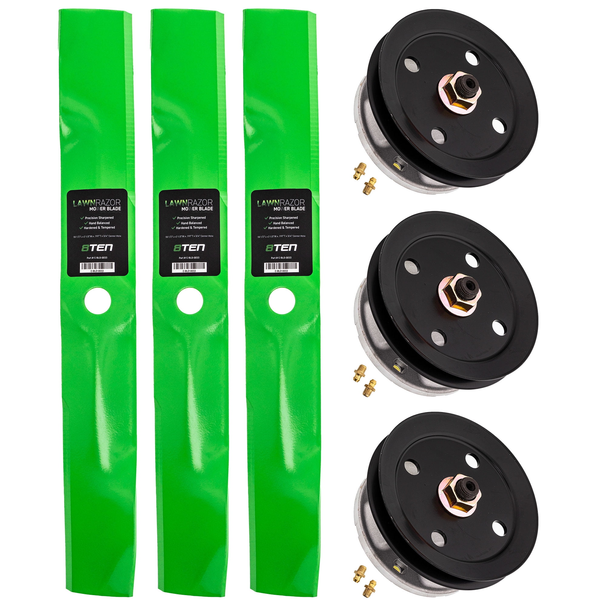 Deck Snake Eye 3 Mandrini Per Tosaerba John Deere F510, F525, F710, F725, F735 | Ricambio AM121342 Per Tagliaerba 48/54 Pollici Ammortizzatore F12 - Foto 7