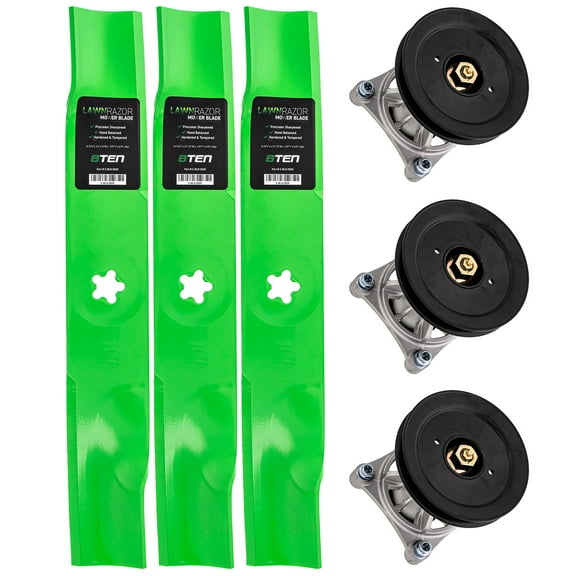 8TEN Spindle Mulching Blade Kit for AYP Husqvarna 48 inch 539113962 MK1002213