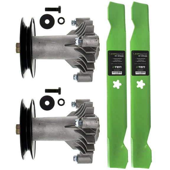 8TEN Spindle Pulley High Lift Blade Kit for AYP Husqvarna 532130794 MK1002253