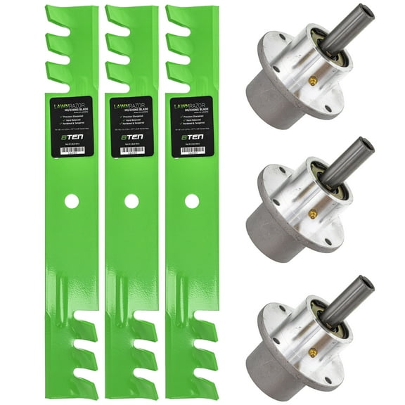 8TEN Spindle Toothed Blade Kit for Ferris Scag Wright Stander 52 MK1002079