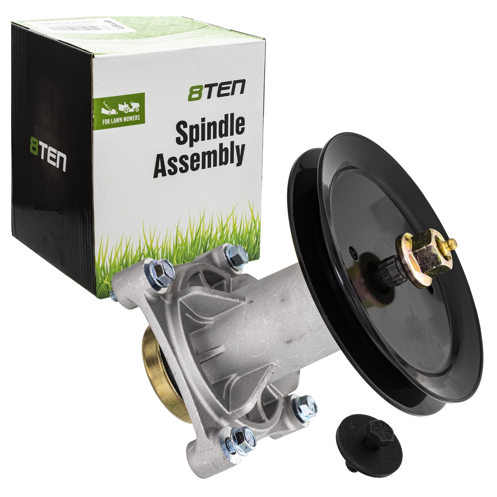 8TEN スピンドル Assembly with Pulley for AYP 54 inch Mower Deck PB24H54YT PB22H54YT PB22H54BF SPGT225 187292 8TEN Blade Spindle Pulley Kit for Husqvarna YTH2348 532187281 48