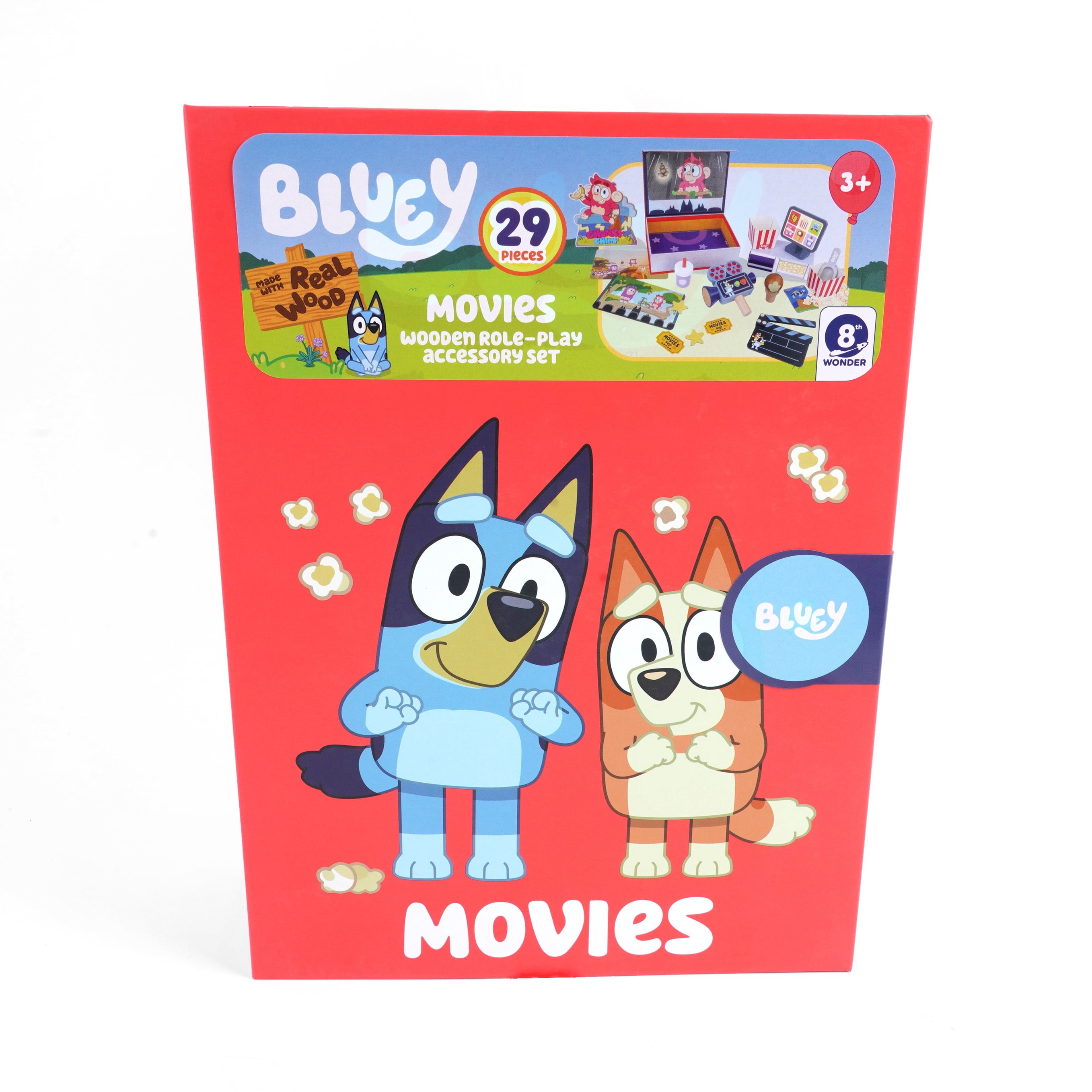 Bluey Movies Wooden Role Play Children's Book, Perfect for Little