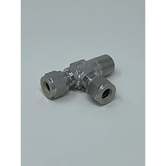 8TMT8316 | Hoke (Gyrolok) Male Run Tee, 1/2" Tube : OD Compression x 1/2" Male : NPT x 1/2" Tube : OD Compression, 316 Stainless