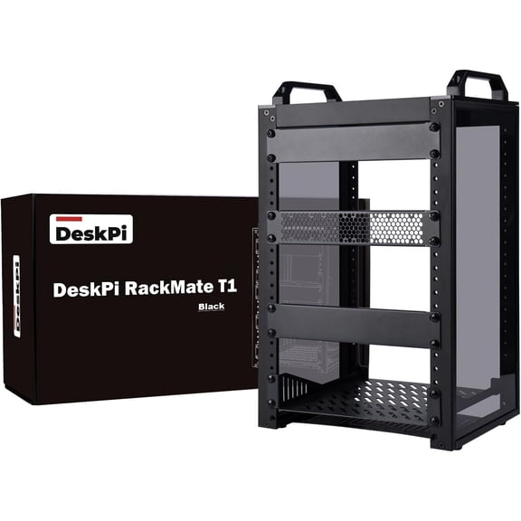 8U Server Cabinet, 10 inch Server Rack for Network, Servers, Audio, and Video Equipment, DeskPi RackMate T1 Rackmount, 7.87 inch Depth