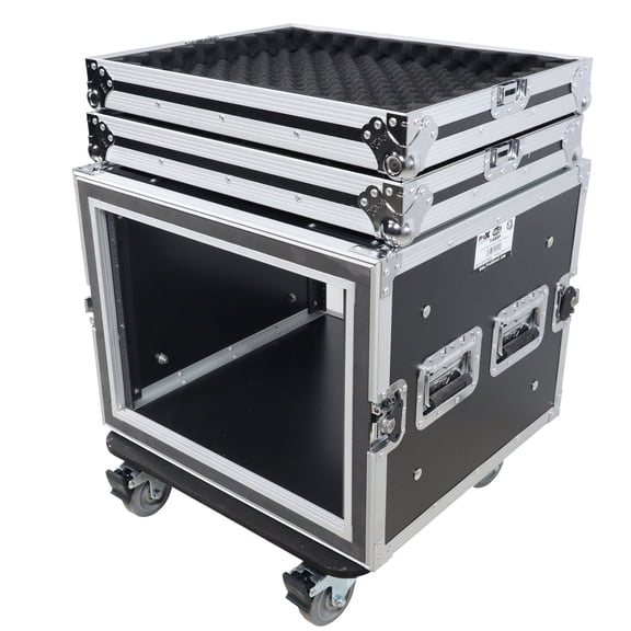 8U Space Shockproof Amp Rack ATA Flight Case 20 In Depth