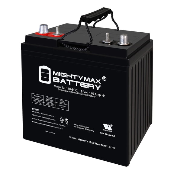 8V, 170Ah, AGM, Dual Terminal, Replacement Battery Compatible with Fleet Golf