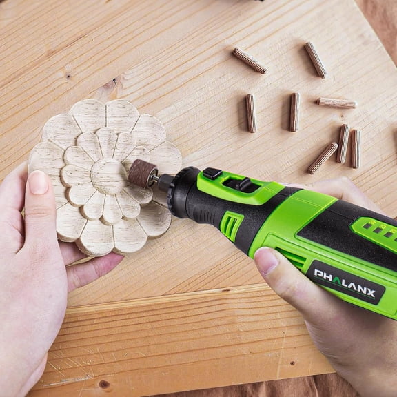 8V Cordless Rotary Tool Kit, 2.0 Ah Battery Rechargeable Rotary Tool with 73pcs Accessories, 5-Speed LED Light