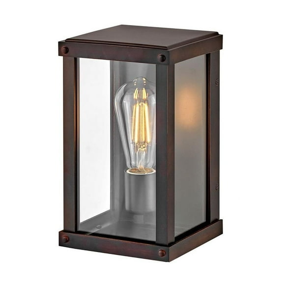 8W 1 Led Outdoor Extra Small Wall Lantern-10 inches Tall and 6 inches Wide-Blackened Copper Finish Bailey Street Home 81-Bel-4947880