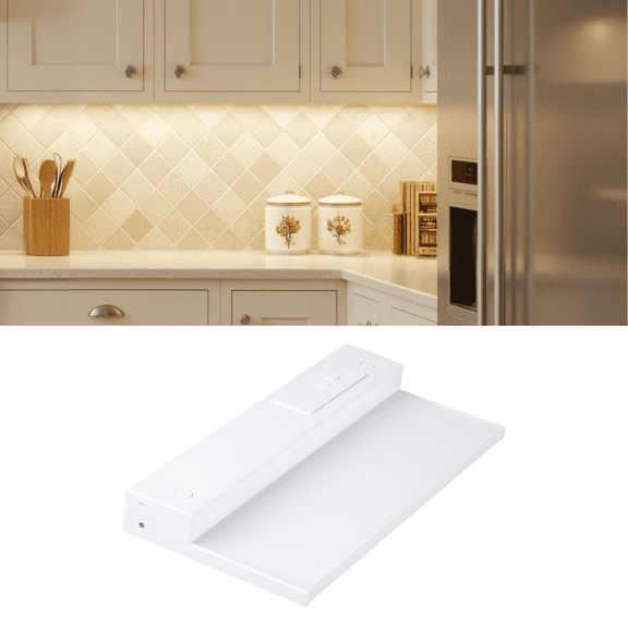 8W 5CCT LED Under Cabinet Lighting Fits 12-Inch Cabinets, Hardwired & Plug-In, 120V Ultra-Slim Linkable Dimmable Under Counter Lights, 2700K/3000K/35000K/4000K/5000K Selectable