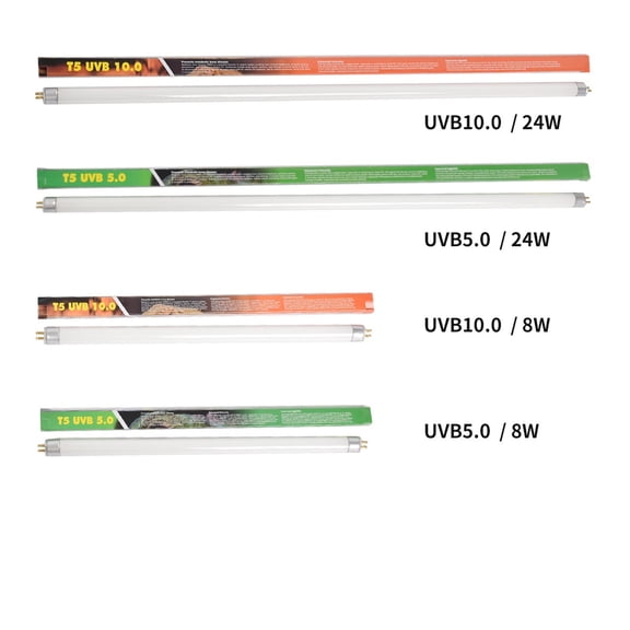 8W T5 Reptile UVB Lamp 2-Pack for Turtle Bearded Dragon Basking Light
