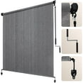thumbnail image 1 of NAWAY 8'W x 6'H Outdoor Roller Shades, Cordless Patio Roll Up Blinds 90% UV Protection Exterior Shade Cloth Roll for Porch Gazebo Pergola Balcony Backyard,Gray, 1 of 1