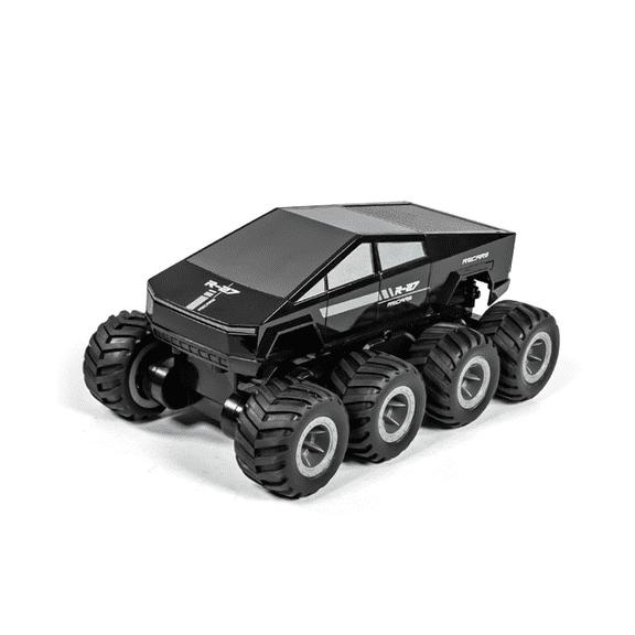 8WD Amphibious RC Off Road Vehicle 2.4G Remote Control Cyber Truck Electric All Terrain Racing Car With Big Wheels Land Water Driving Model For Adults Hobbyists -Q218 Black