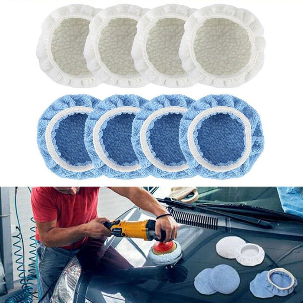 8X 150mm 5-6 inch Car Polisher Bonnets Polishing Pads Buffer Waxing Wool Sleeve