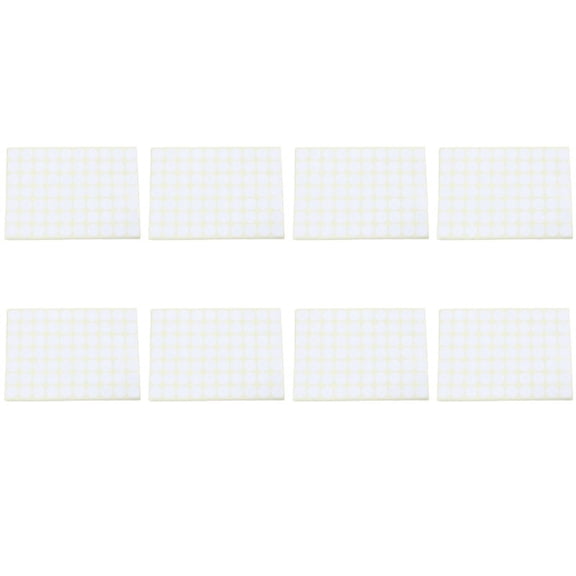 8X, 19mm Circles Round Code Stickers Self Adhesive Sticky Labels White