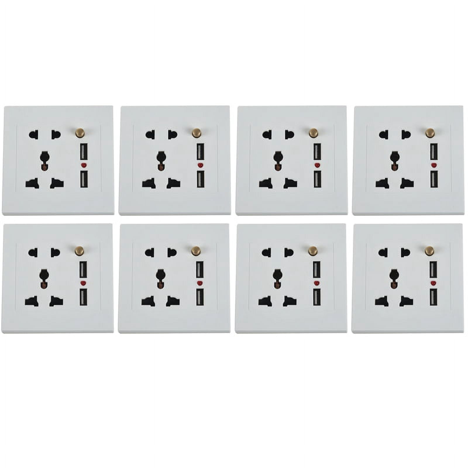8X 2.1A Dual USB Wall Charger Socket Adapter Universial Power Outlet ...