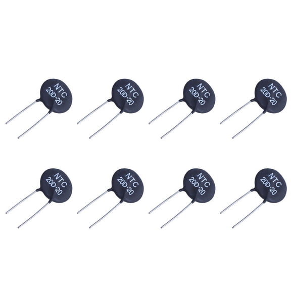 8X 20D-20 Thermistor for Limiting of Inrush Current of Power Supply Ballast CFL,Black,8 x thermistor,black