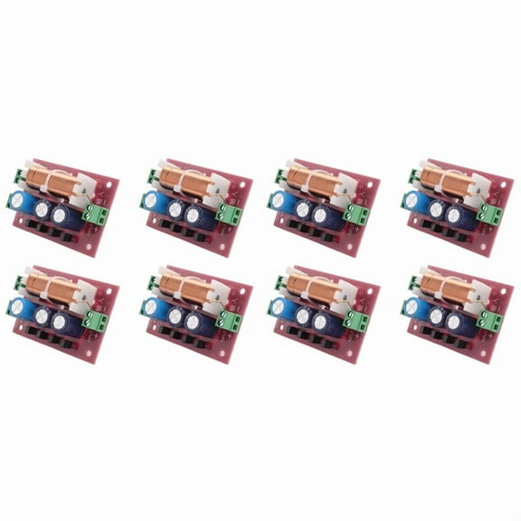 8X 400W Speaker Crossover 2 Way High-Low 4-16 Ohm Frequency Divider for Speaker,8 x Frequency Divider,motherboard red
