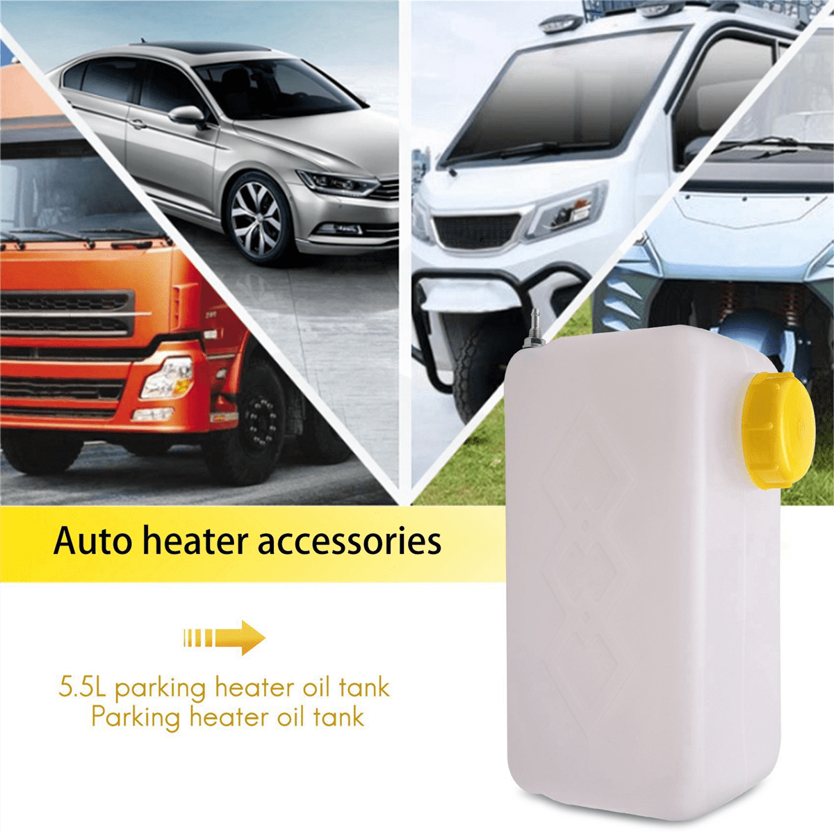 8X 5.5L Plastic Air Parking Heater Fuel Tank Gasoline Oil Storage for