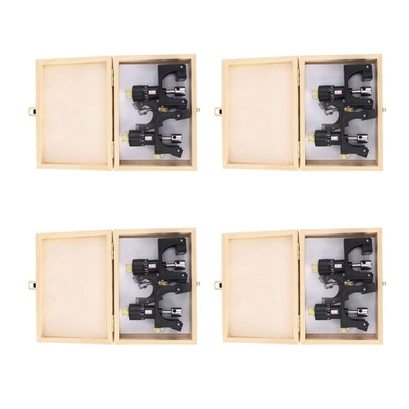 8X Adjustable Planer Blade Cutter Calibrator Setting Jig Gauge Woodworking Tool,8*Planer Blade Calibrators 4*Wood Box 4*User Manual,Black