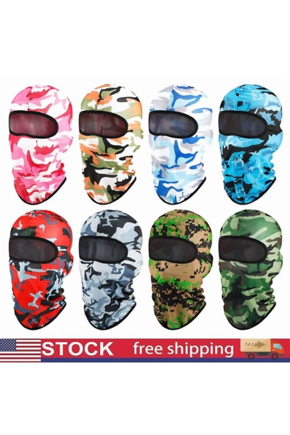 8X Balaclava Face Mask Uv Protection Ski Sun Hood Tactical Masks For Men Women