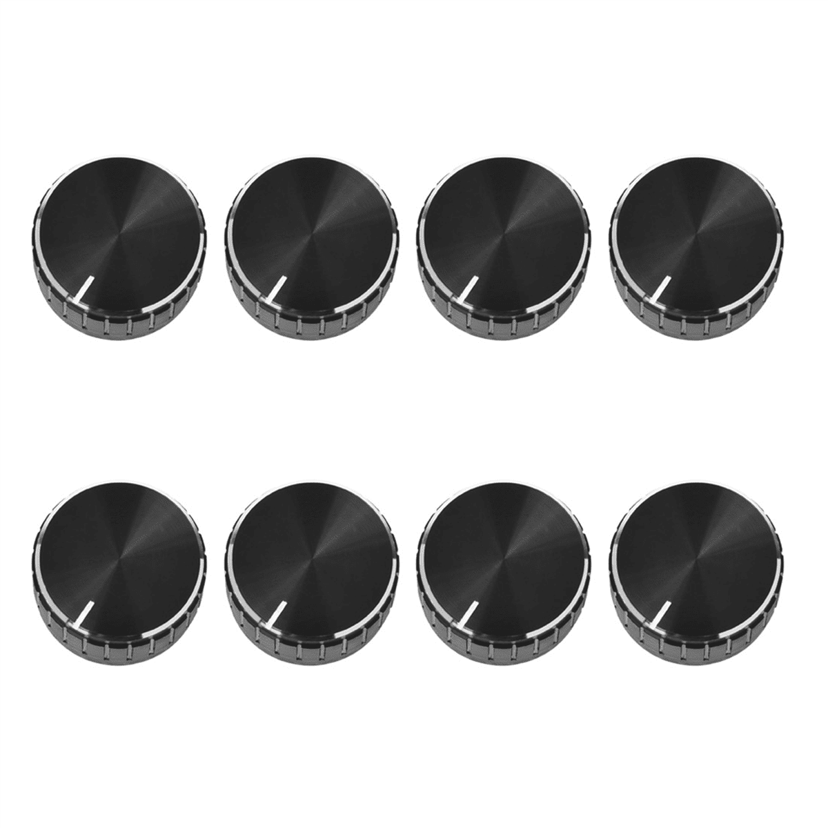8X Black Aluminum Volume Control Amplifier Knob Wheel