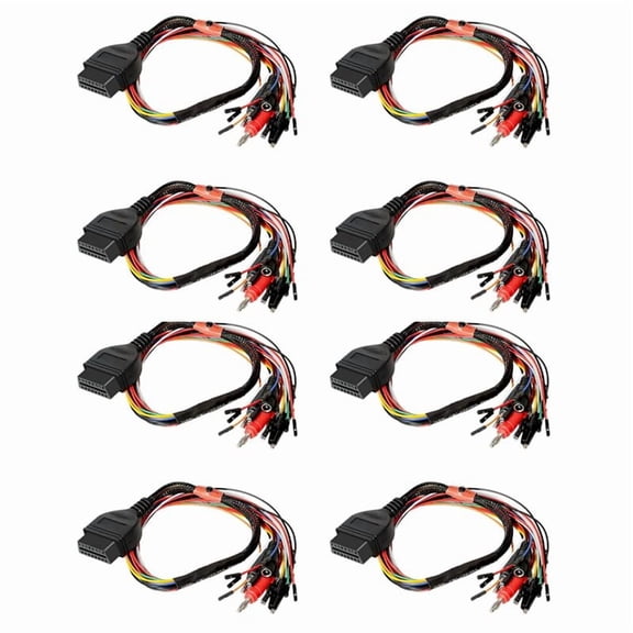 8X Car MPPS V18 Version V18.12.3.8 Breakout Tricore Cable ECU Programming Multi-Connector OBD 16PIN Bench Pinout Cable,8 x OBD Cable,Black