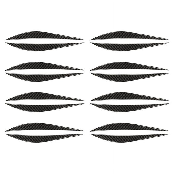 8X Carbon Fiber Car Front Headlight Eyebrows Sticker Trim Decoration Accessories for - 3 Series F30 320I 325I 316I