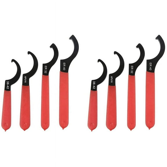 8X Coilover Wrench, Hook Wrenches Tools Set Shock Spanner Wrench C-Shape Adjustable Spanners Adjustment Tool