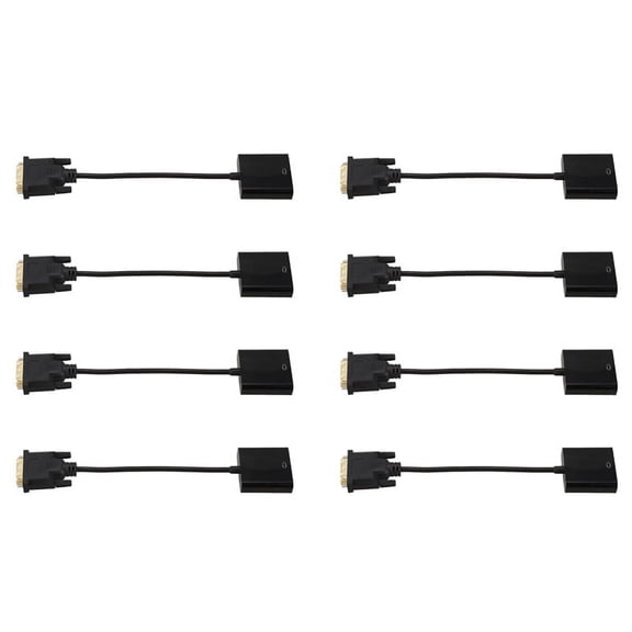8X DVI to VGA Adapter Cable 1080P DVI-D to VGA Cable 24+1 25 Pin DVI Male to 15 Pin VGA Female Video Converter