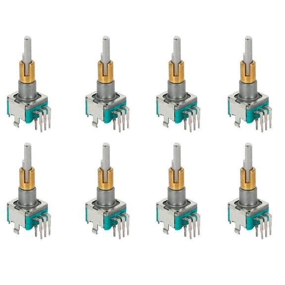 8X EC11EBB24C03 Encoder with Switch 30 Positioning Number 15 Pulse Point Handle 25mm