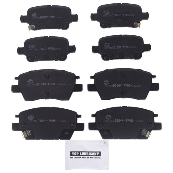 EGOESWELL 8X Front Rear Disc Ceramic Brake Pads D1844+D1857