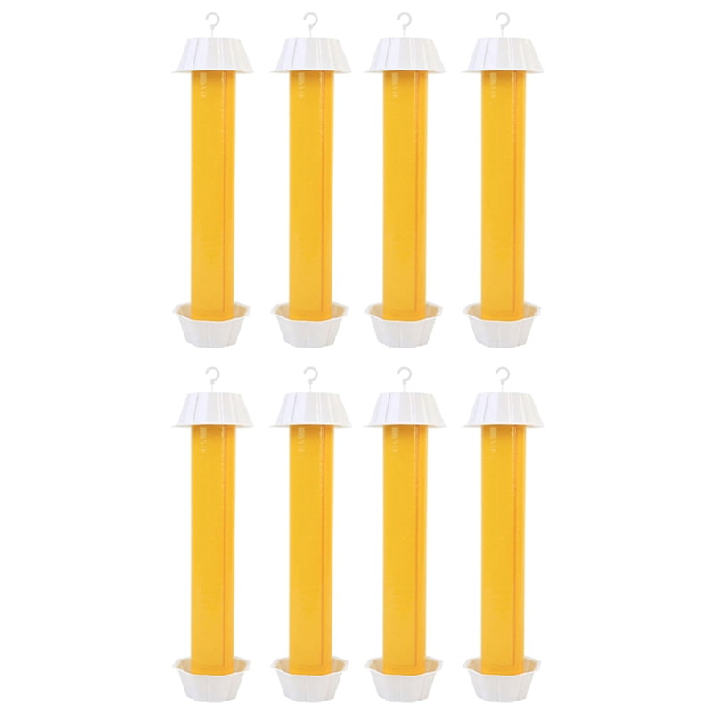 8X Hanging Sticky Fly Traps, Disposable Sticky Fly Traps for Outdoors Indoors to Control House Flies, Moths