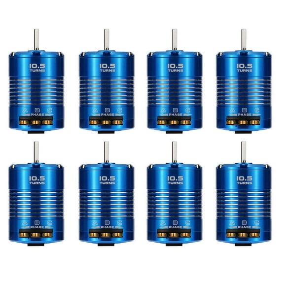 8X High Efficiency 540 Sensored Brushless Motor for 1/10 RC Car Blue, 10.5T 3450KV