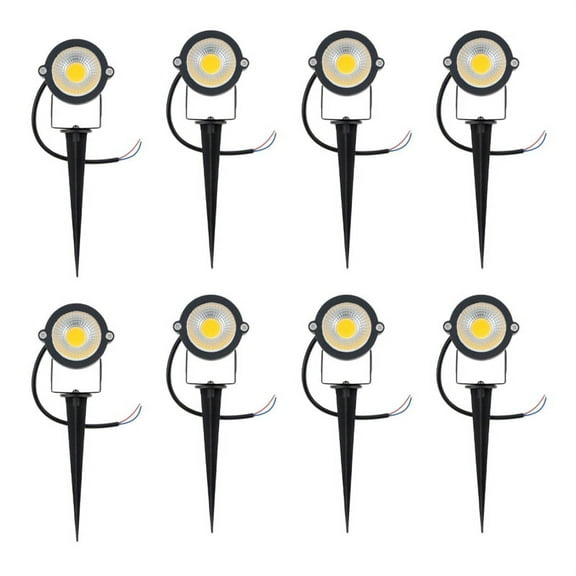 8X IP65 Outdoor Landscape LED Lawn Light Garden Spotlight 5W 12V AC DC,8 x 5W LED Lawn Light,Warm white