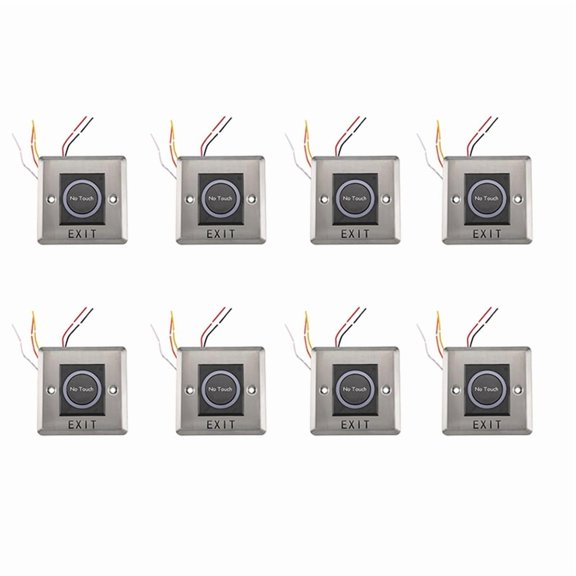 8X Infrared Sensor Switch No Contact Contactless Switches Door Release Exit Button with LED Indication