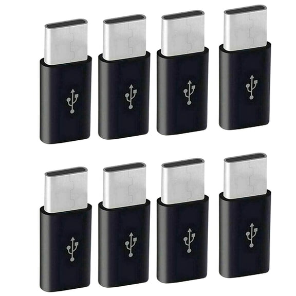 8X Micro-USB to USB C Adapter, Mini Typec Charging Type Adapter Conversion Connector with Resistor