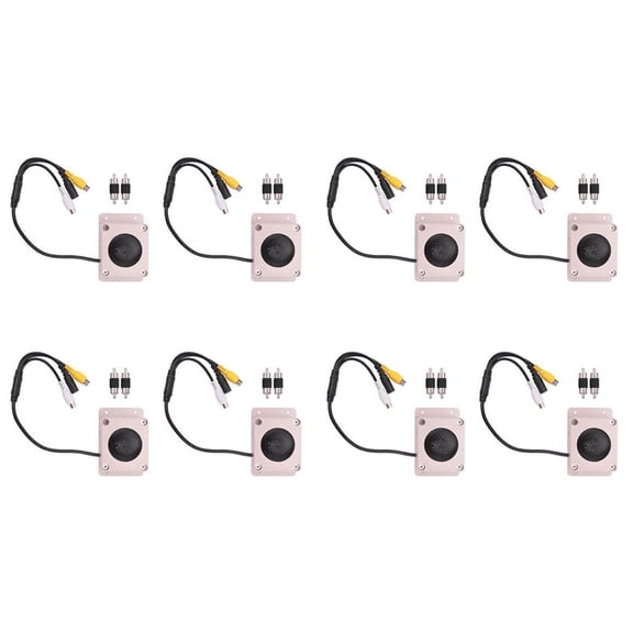 8X Microphone Speaker Device for Security Camera Waterproof for IP Camera Audio Recording Two Way Radio Interphone