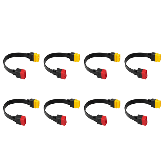 8X New OBD OBD2 Extension Cable Connector for Launch X431 V/Easydiag 3.0/Mdiag/Golo Main 16Pin Male to Female Cable 36cm,8x OBD2 Extension Cable,Black