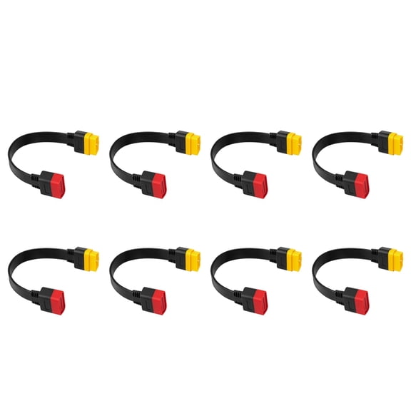8X New OBD OBD2 Extension Cable Connector for Launch X431 V/Easydiag 3.0/Mdiag/Golo Main 16Pin Male to Female Cable 36cm